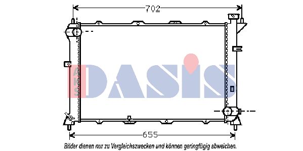 AKS DASIS radiatorius, variklio aušinimas 560320N